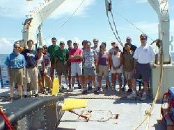 EDDIES team photo on fantail of ship